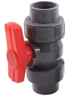 EKFBQBGW 1~5 Pcs 20~50 Mm PVC Pipe Ball Valve Garden Irrigation Water Pipe Connector Fittings Aquarium Fish Tank Tube Joint Shut Valve(5pcs,Inner Dia 63mm)