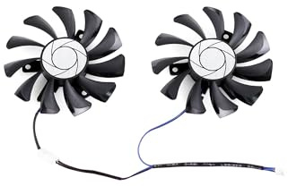 HKVTVCYPYA Ventola di raffreddamento di ricambio HA8010H12F-Z da 75 mm compatibile for dispositivo di raffreddamento della scheda video grafica MSI GTX 1050 2GT OC Ti 4GT