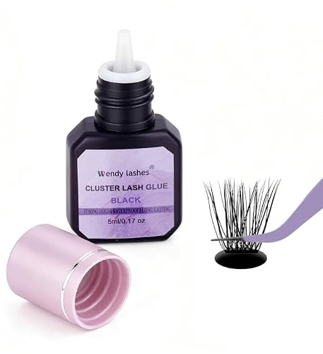 WENDY LESHES Colle à cils Cluster 5 ml pour extensions de cils | 5ML Colle à cils imperméable et forte, pour Les Professionnels et Les Bricoleurs D'extensions de Cils Colle Adhésive