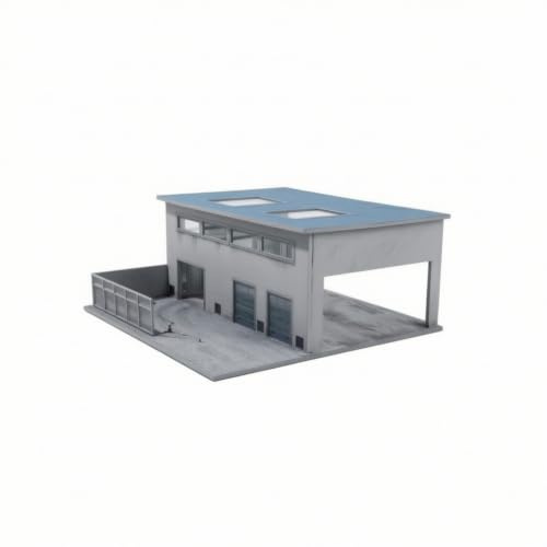 MotiveTech Miniatur-Diorama ultrarealistisch Modellszene kompakt Miniaturgebäude mit Bodenplatte für Hobbyisten, Fabrikhalle