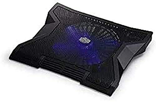 Cooler Master NotePal XL Refroidisseur pour Ordinateur Portable, Ventilateur Silencieux 230 mm avec LED Bleue, Contôle de la Vitesse de Refroidissement, Hub USB, pour Ordinateur jusqu'à 17