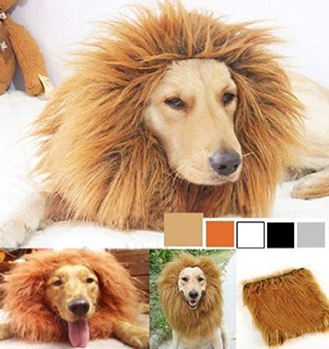 Sunreekâ„¢Large Pet Dog Cat Lion Wigs Mane Hair Festival Party Fancy Dress Clothes Costume