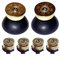 PS4 replacement Gold Bullet Action Buttons & Thumbsticks for Playstation 4 Controller (UK Company)