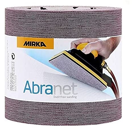 Mirka Abranet Netz-Schleifrolle 115 mm x 10 m Klett/Korn P150 / 1 Rolle/zum Schleifen von Holz, Spachtel, Lack, Kunststoff / 545BY001153R