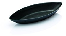 Schiffchenform aus Stahl - mit EXOPAN PTFE Antihaftbeschichtung in schwarz, PREMIUM-QUALITÄT, nicht spülmaschinentauglich/Abmessung: 10 x 4,5 x 1,2 cm