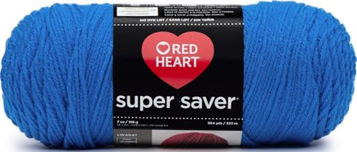 RED Heart E300.0886 Super Saver Yarn, Blue
