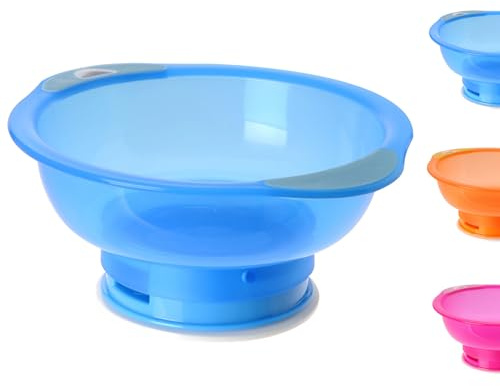 Vital Baby Unbelievabowl - rutschfester Kinderteller, Kinderschüssel mit abnehmbarem Saugfuß für Babys und Kleinkinder ab 9 Monate, Schale ideal zur Beikosteinführung, Teller spülmaschinengeeignet