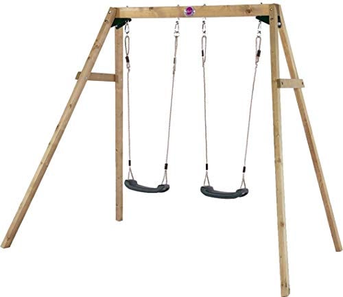 Plum Wooden Garden Double Swing Set Age 3+