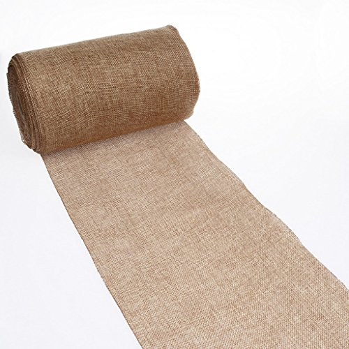 DEKO AS Shabby Chic Leinenoptik Tischläufer, Polyester geruchsneutral, Cocos, 20 cm x 5 m