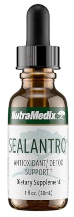NutraMedix Sealantro - Body Detox Drops & Antioxidants Supplement - Chlorella, Pacific Cold-Water Red Seaweed & Cilantro Extract - Herbal Detox Formula (1oz)