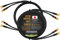 2 Meter Pair of Mogami 3082 Superflexible Coaxial 15 AWG Audiophile Speaker Cables - Terminated With Gold Plated Spade Connectors - (2 Cables, 2 Meter Each & 2 Spade plugs on each end)