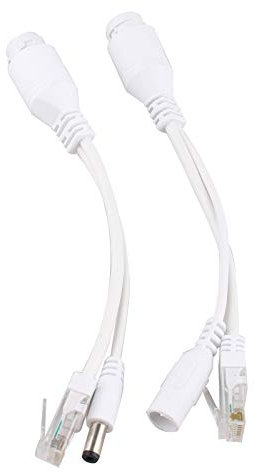 HALJIA POE Passive Power over Ethernet PoE Adapter Injector Splitter Kit 12v-48v For IP Camera, CCTV, Network -White