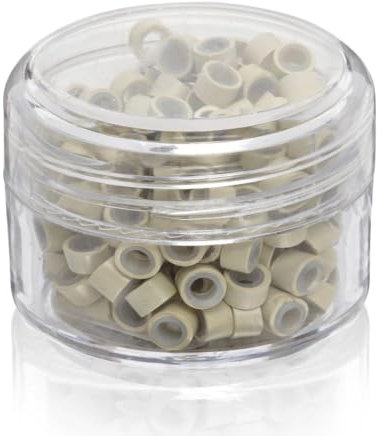 Micro Ring Beads for Hair Extensions Silicone Lined 200 x 5mm Blonde