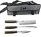 Set de couteaux KAI Shun Tim Mälzer + étui à couteaux KAI TDM-1700 (couteau d'office), TDM-1701 (couteau polyvalent) et TDM-1742 (Nakiri)