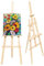 Caballete pintura de madera 150 cm - Caballetes plegables y regulables en altura para pintar Soporte para lienzo ideal para artistas pintura y tableau de boda Perfecto para niños y adultos