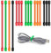 YXHZVON Twist Ties, Packung mit 16 Silikonkabelbindern Mehrzweck-wiederverwendbare Gummikabelbänder Cord Organizer für das Kabelmanagement (3 Zoll, 6 Zoll)