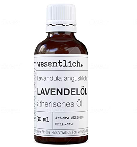 wesentlich. Lavendelöl - 100% naturrein, ätherisches Öl (Glasflasche) - u.a. für Aromatherapie, Duftlampe und Diffuser (30ml)
