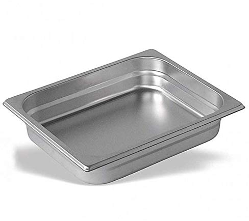 Contenitore Gastronorm GN 1/2 in Acciaio Inossidabile (Profondità 100 mm) (Dimensioni 325x265 mm) · Angoli arrotondati · Resiste fino a 260 ºC