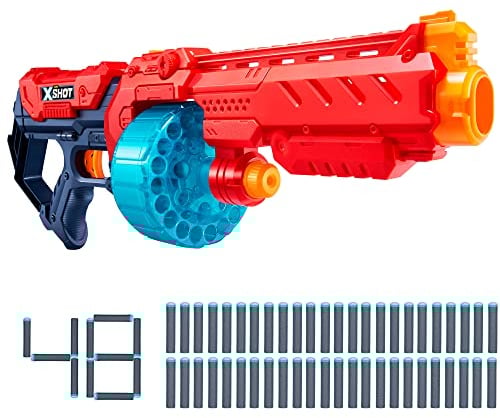 XSHOT PISTOLA 8A Turbo Fire Excel X-Shot Pistole mit Munition (46561), S