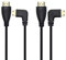 Lot de 2 mini câbles HDMI vers HDMI, mini HDMI mâle 90 degrés gauche et droite vers HDMI mâle 50,8 cm