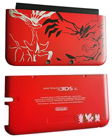 Replacement Front Back Faceplate Plates Upper Cover & Back Battery Housing Shell Case Cover for 3DS XL / 3DS LL Game Console - Custom Red