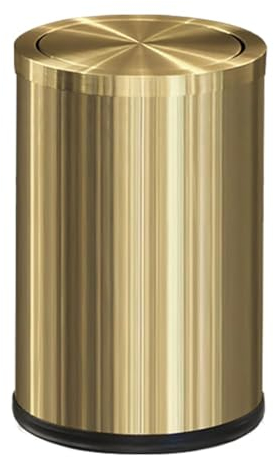 LEASYLIFE 9 l/2,4 l - La poubelle de salle de bain dorée est recouverte d'un couvercle, la poubelle de la baignoire rétro (simple doré)