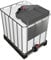 Trichter aus Kunststoff, 790 mm x 175 mm x 730 mm, grau, mit großer Abfüllöffnung für IBC's, Volumen 15 Liter, mit Ablaufbecken