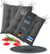 LILENO HOME 2er Set Stuhlkissen Anthrazit (40x40x6 cm) - Sitzkissen für Gartenstuhl, Küche oder Esszimmerstuhl - Bequeme UV-beständige Indoor u. Outdoor Stuhlauflage als Stuhl Kissen