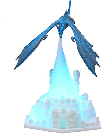TPMAFF LED Ornament Tischlampe, 3D-Druck Glurak Statue Ornamente Modell Lampe, Jungenzimmer Schreibtischlampe, wiederaufladbare tragbare Schlafzimmer Statuen, die Licht atmen, Geburtstagsgeschenk, Paa