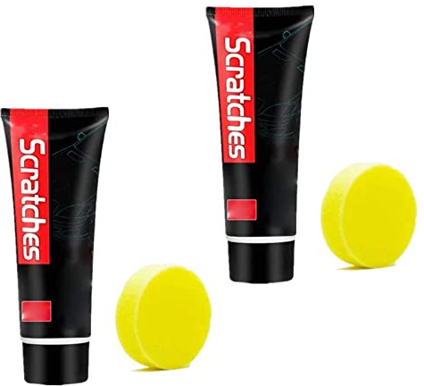 Kratzfreies Kochfeld-Kratzer-Entferner-Polierwachs, 100 ml Kochfeld-Reinigungsset, Mehrzweck-Glaskeramik-Kochfeld, Autolack-Kratzer-Reparatur für Küchengeräte und Autowartung (2PCS)