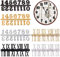Kit Numeri per Orologio Numeri Romani Artigianato Fai da Te Fette Numeri Ritagli Ornamenti per Sostituzione di Design Riparazione Accessori per Orologi (Oro, Argento, Nero, 6 Pezzi)