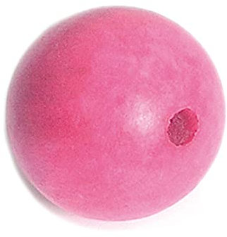 Perle bois boule rosée diam.20mm. env.150u. 2,60mm.