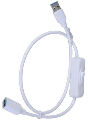 PUGEOAMN Câble mâle USB 3.0 5 Gb/s vers extension femelle avec interrupteur d'alimentation, prend en charge les données et les frais pour ordinateur portable et téléviseur