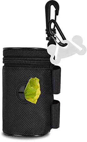 Spender für Hundekotbeutel Dispenser, Dog Poop Bag Dispenser Holder, Hundekotbeutelhalter, Kotbeutelspender, Leinenspender für Hundekotbeutel, Haustierhundekotbeutelspender, Runde, Schwarz