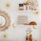 funlife 60 Stück Wandaufkleber für Kinderzimmer Babyzimmer, selbstklebende PVC-Wandtattoo Wandsticker, Boho-Stil-Aufkleber für Mädchen Jungen Baby, Sonne & Mond