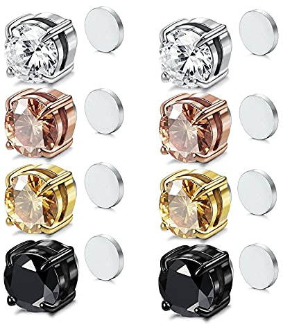 Murrayz Magnetique LymphflüSsigkeit Ohrringe, Amo'Thea Lymphactive Mag Studs, Magnetische Lymphdrainage-Ohrringe, Non-Piercing-Ohrringe Promotes Blood Circulation for Women Men