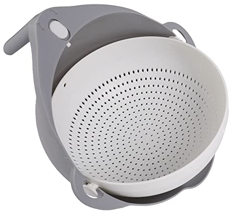 Wehouseware® Cuenco Escurridor Multifunción Con Asa De Agarre Para Cocina - Colador De Arroz