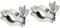 PATIKIL KF-16 Vacuum Clamp, 2 Pack 304 Stainless Steel Durable Double Pin Hose Clamp with Wing Nut for Ferrule, Silver