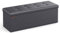SONGMICS Storage Ottoman, Foldable Small Ottoman Foot Rest, 38 x 110 x 38 cm, Cube Ottoman with Storage, Load up to 300 kg, for Living Room, Bedroom, Entryway, Slate Grey LSF070G20