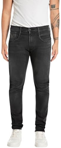 Replay men's jeans made of comfort denim, black (Black Delavè 099), 28W / 30L