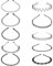 10 Pièces Bandeaux en Métal,Multi-Style Métal Cerceau de Cheveux,pour la Maison, L'extérieur, Le Sport et le Yoga(Noir)