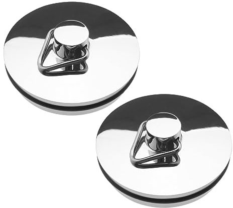 SG Store 2PCS 1-1/2 Pollici Tappo Per Lavandino In Ottone Cromato Tappo Di Scarico Per Vasca Da Bagno Per Lavello Da Cucina Vasca Da Bagno Lavabo Per scarico da 35 mm di diametro