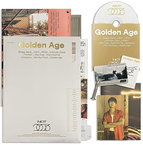 NCT - 4th Album [Golden Age] (Collecting Ver. - RANDOM) CD-R + Index + Photo Book + Lyric Paper + Transportation Card + Postcard + Folded Poster + Photocard + 2 Pin Badges + 4 Extra Photocards