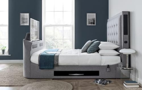 Titan 4.1 Multi Media TV Bed Frame - Super King - Marbella Grey (Non Ottoman)