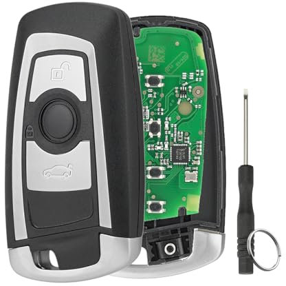 Porte-clés intelligent à 3 boutons 868 MHz pour BMW Série 1 2 3 4 F20 F22 F30 F31 F32 avec porte-clés tournevis (3 boutons)