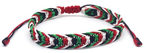 DHliIQQ Palästinensisches Armband, buntes Wickelarmband mit Landesflagge, handgefertigt, gewebt, Stützarmband, Palästinenser-Armband, rettet Gaza, Palästina-Flagge, Armbänder für Damen und Herren, A,