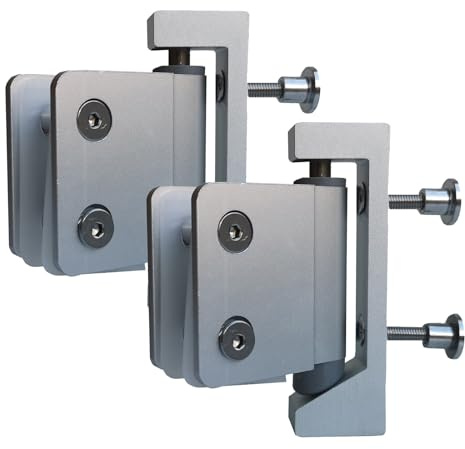 20mm U Bracket Style Satin Anodised Aluminium Toilet Cubicle Door Pivot Hinges