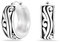LeCalla 925 Sterling Silber Antik gewelltes Filigran Hoop Ohrringe Leichtgewicht Bali Stil klobig kleine Click-Top Hoop Ohrringe für Frauen - 25mm