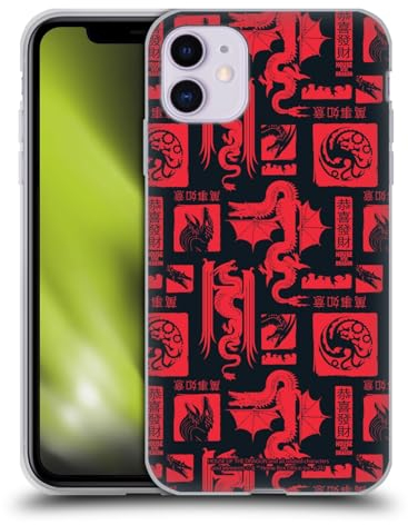 Head Case Designs Offizielle House of The Dragon: Television Series Logo Muster Jahr des Drachen Gel Handyhülle Hülle [Militärischer Schutzgrad] Kompatibel mit Apple iPhone 11