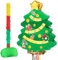 WERNNSAI Weihnachts Piñata mit Zugschnur und Augenbinde süße Fledermaus Weihnachtsbaum für Weihnachtsparty Spiele Grün Weihnachtsparty Dekor 34 x 43 cm Weihnachts Geschenke für Kinder